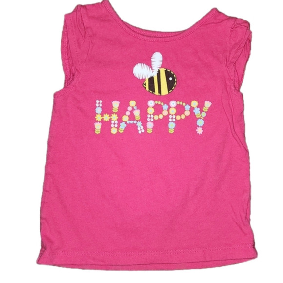 Circo Other - CIRCO Pink Rank Top with Bee and 'HAPPY'